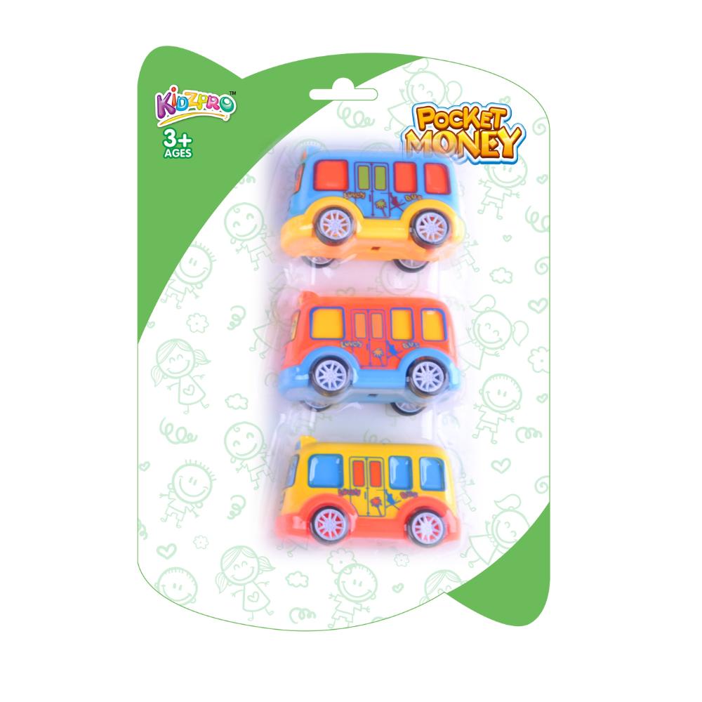 طقم مركبات Kidzpro المرحة بالسحب للخلف – 3 قطع