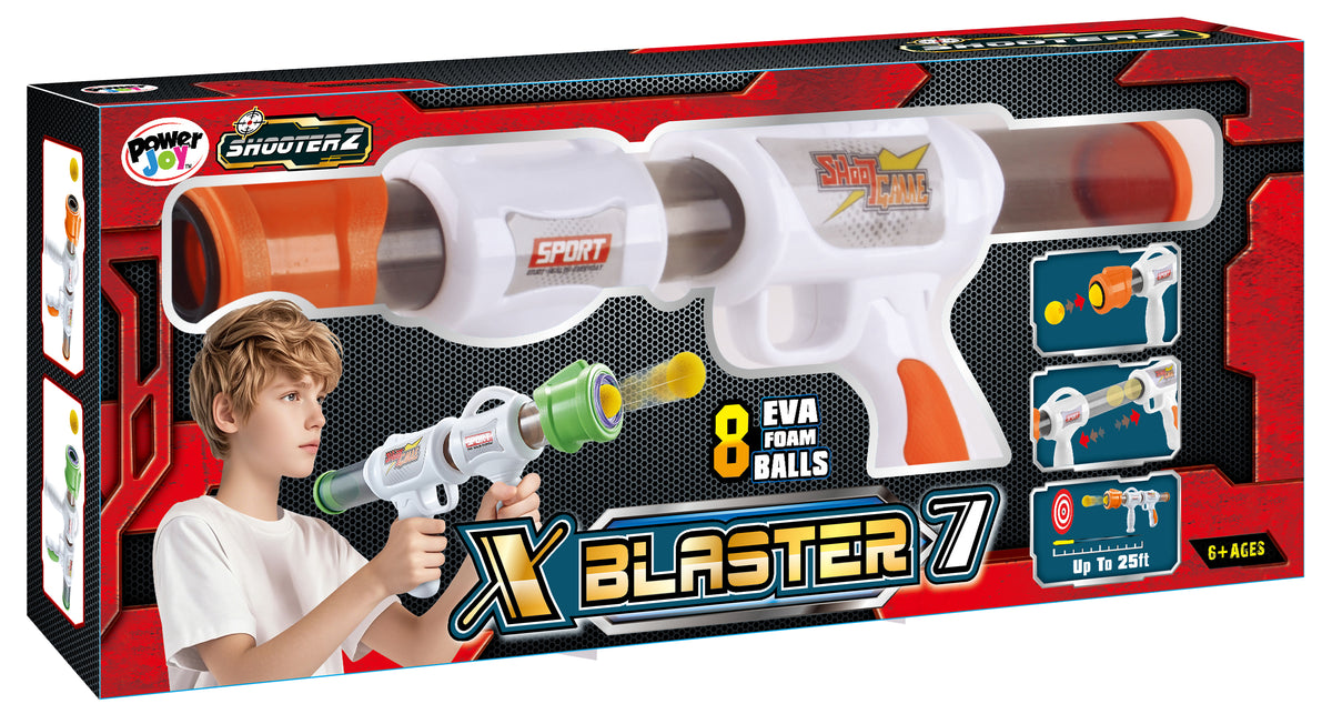 باور جوي Shooterz X Blaster 7 مع 8 كرات فوم EVA، تشكيلة متنوعة – تباع القطعة بشكل منفرد (اختيار عشوائي)