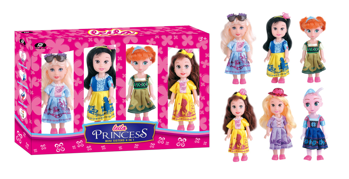 Power Joy Leila Princess Mini Sisters 4-In-1 Playset