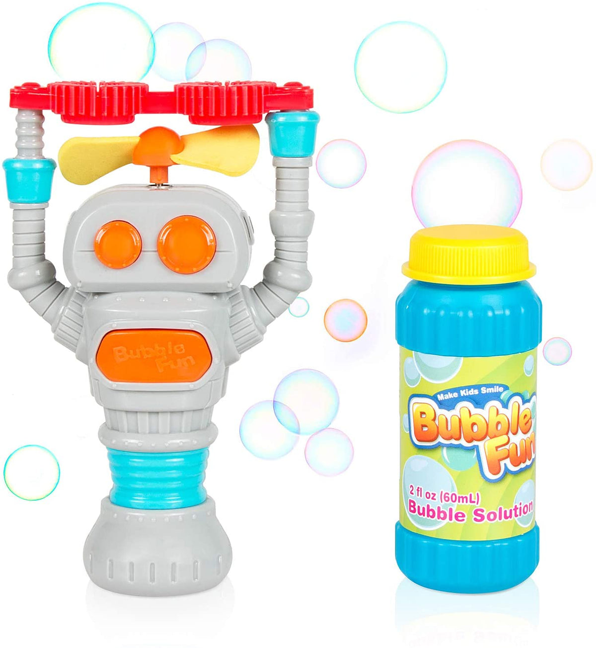 Power Joy Bubble Mini Robot Battery Operated 2Oz