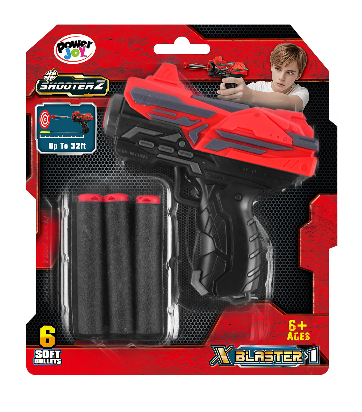 Power Joy X Blaster 1 Foam Dart Shooter Toy for Kids