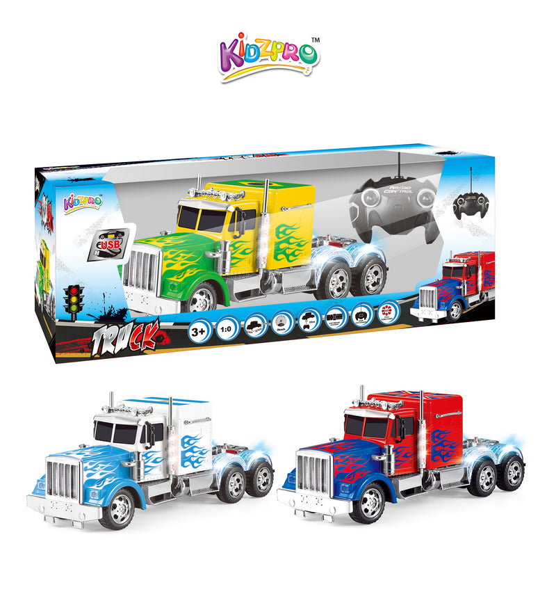 شاحنة مقطورة Kidzpro Maxx بالتحكم عن بُعد مع إضاءة