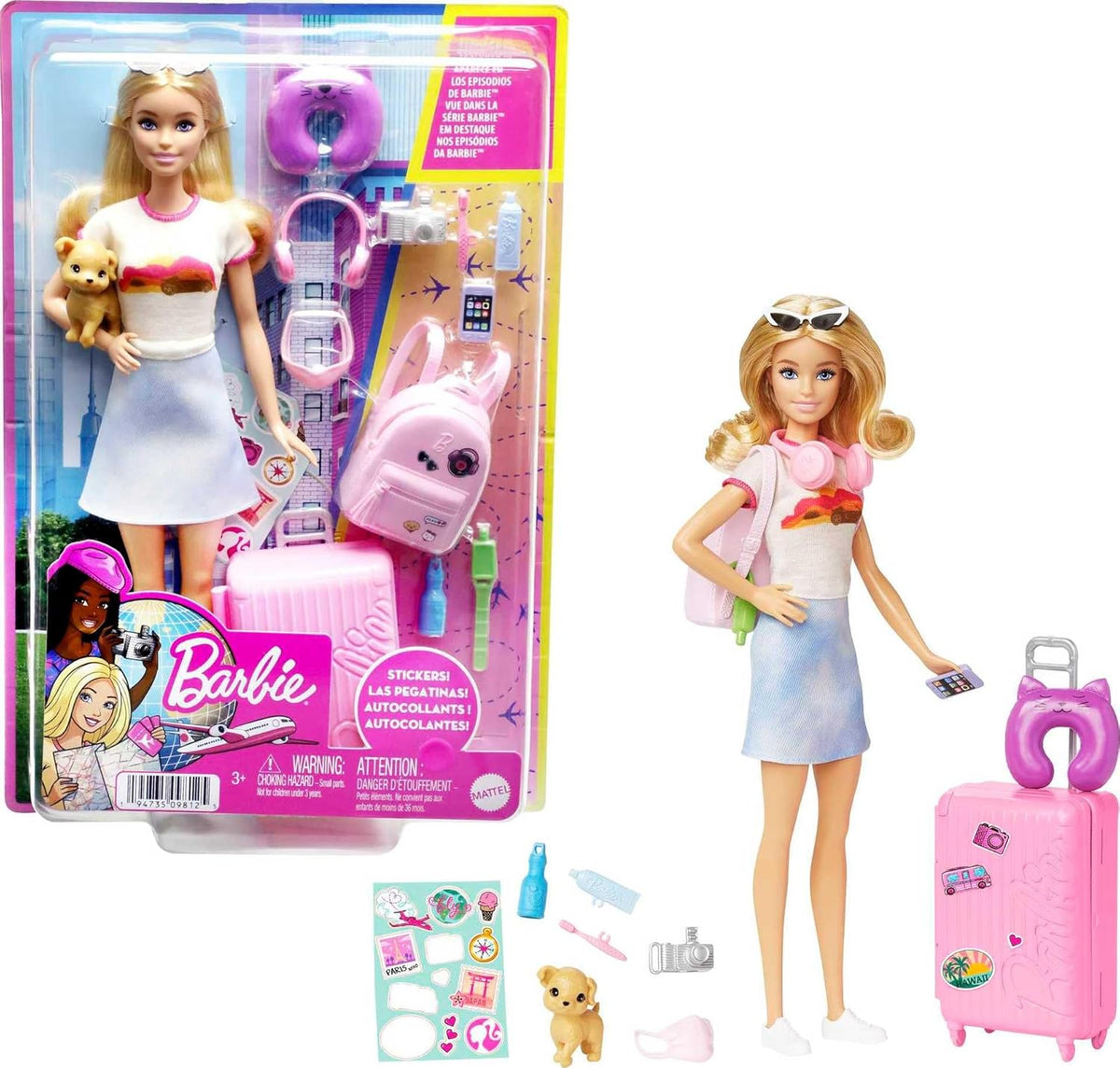 Barbie Travel Doll Refreshed Playset