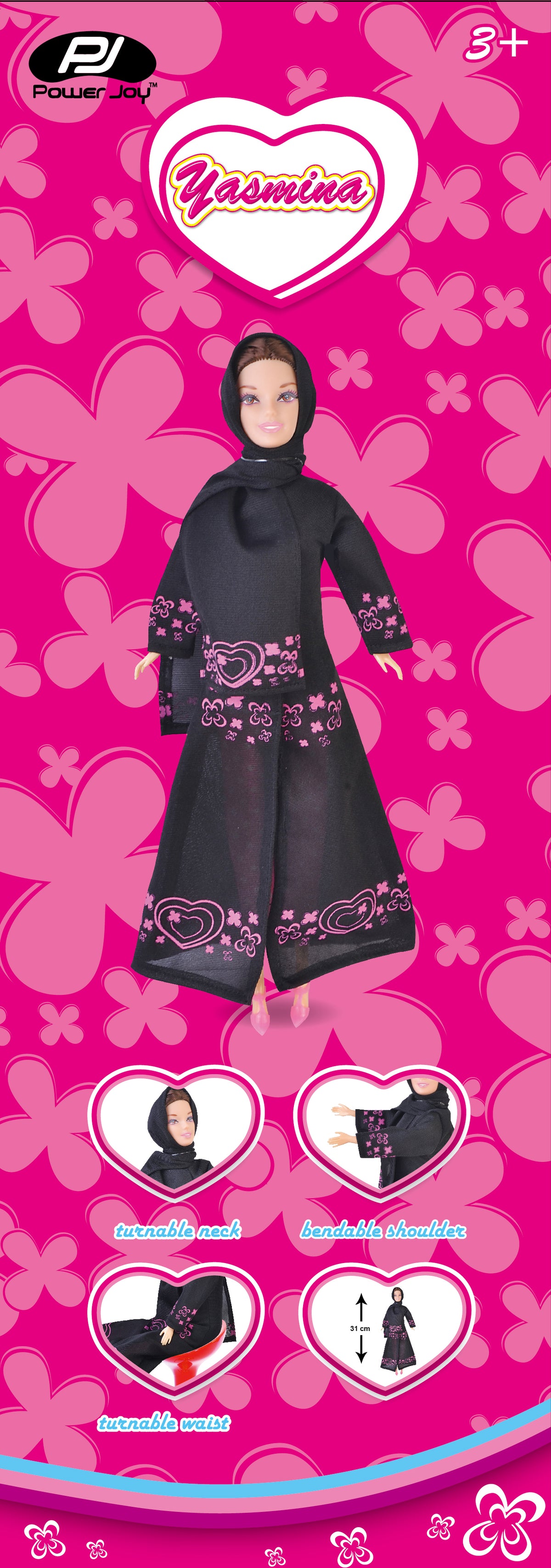 Power Joy Yasmina Doll 30cm for Kids Ages 3+