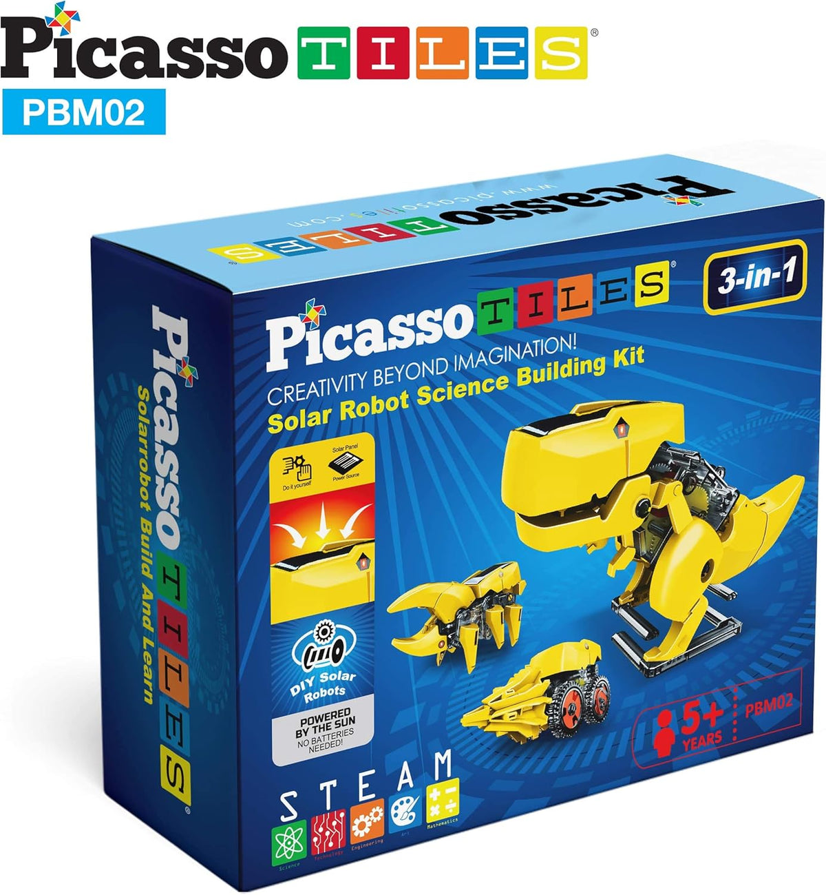 Picasso Magnetic Solar Robot Science Building Kit 3-In-1