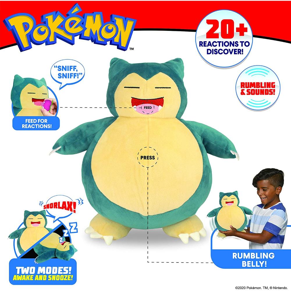 Pokemon Feature Plush Snooze Action Snorlax