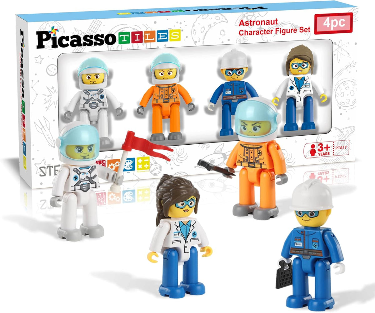 Picasso Magnetic Astronaut Character Figure 4-Pieces