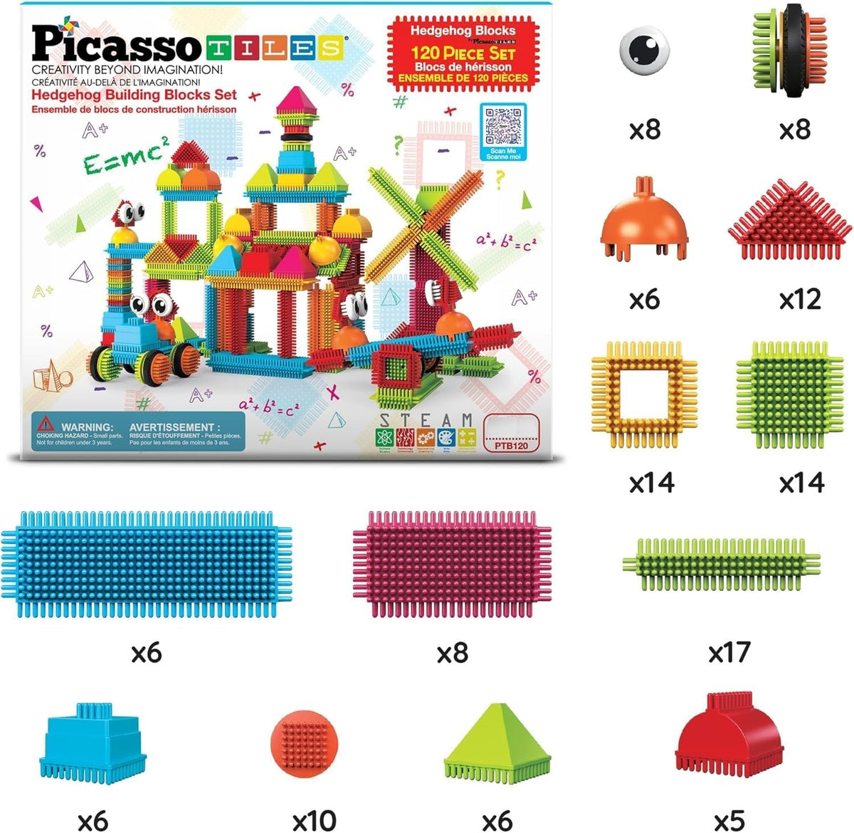 Picasso Magnetic Blocks Hedghog 120-Pieces