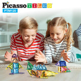Picasso Magnetic Tiles Mini Diamond with 2Character + Car Truck 120-Pieces