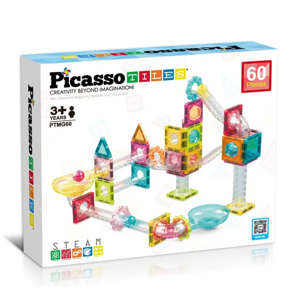 Picasso Magnetic Mini Diamond Marble Run Track 60pieces
