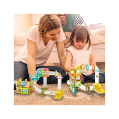 Picasso Magnetic Marble Run with Launcher 80-pieces