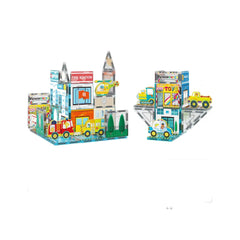 Picasso Magnetic 3D Metro City Set with 8 Vehicles 50pieces