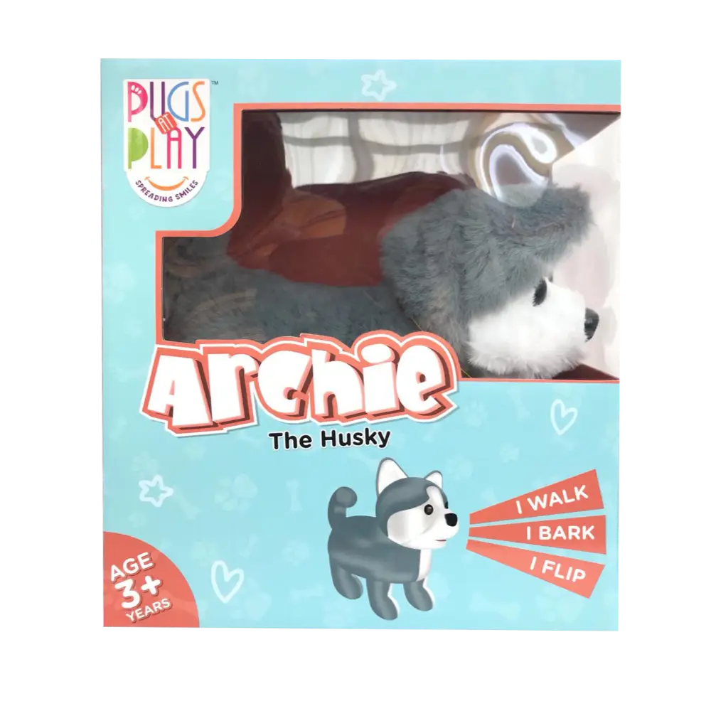 Pugs At Play Flipping Archie Battery Operated